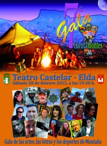 Sábado 28 de febrero a las 19:30 en el Teatro Castelar de Elda. Gala de las artes, letras y deportes de montaña. Entrada libre