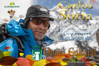El alpinista Carlos Soria, en Caixapetrer dentro del ciclo de conferencias Otoño Cultural